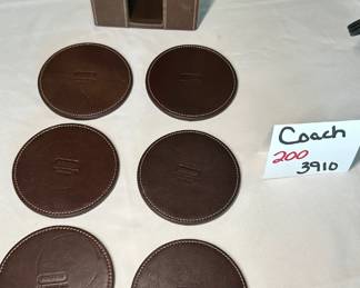 Coach Coasters and Holder