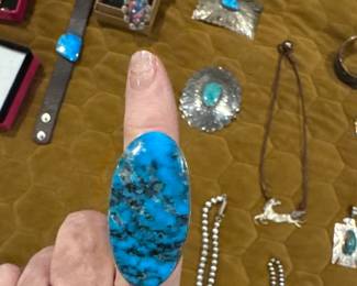 M Lee Navajo turquoise ring 
