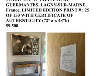 $4,500 - Limited Edition W/ Cert - VERY LARGE - William Curtis Rolf