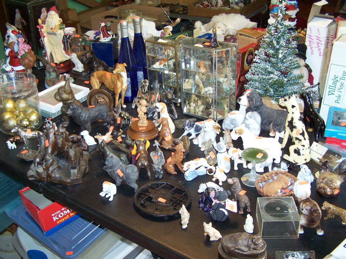 SOME OF THE DOG FIGURINES