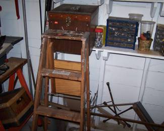 STEP LADDER & GARAGE MISC.
