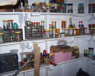 JARS OF NUTS & BOLTS, ETC.