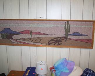 RETRO MOSAIC-TYPE SOUTHWEST SCENE