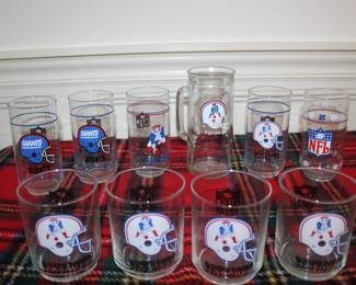 Vintage Patriots/Giants Glasses