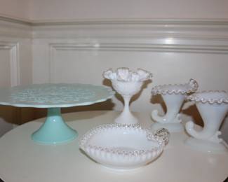Collection of Fenton including beautiful cake stand