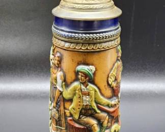 Original Gertz German Stein w/ Pewter Lid