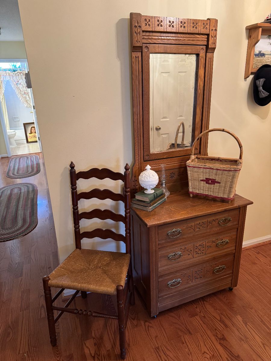Eastlake dresser with mirror