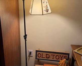 Cast iron base floor lamp