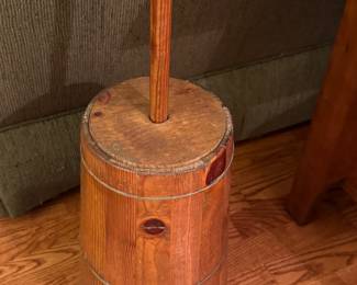 Wood butter churn 