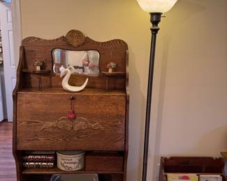 Antique Larkin oak drop front desk/secretary 