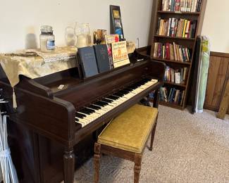 Piano and bench