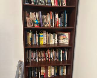 Bookshelf with books