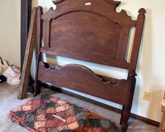 Bed Frame (Full) - King Size quilt and shams