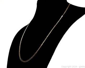 14kt Yellow Gold 18 and Half Inches Herringbone Chain 3 Grams