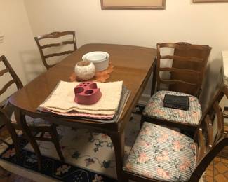 Kitchen Table (one leaf) & Four Chairs