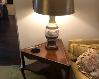 Pair of Triangular Side Tables