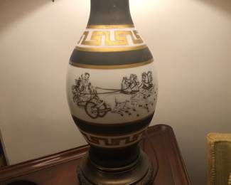Pair of Bristol Glass Lamps