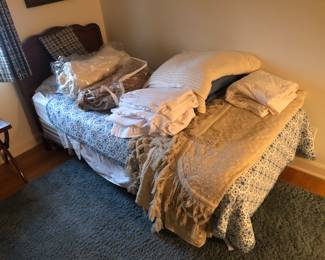 Headboard, Bed Frame, Linens
