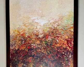 Abstract Oil on Board by Maria Malatesta (Boston Impressionist Artist)