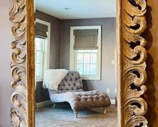 Giant Arhaus Furniture Carved Floor Mirror
