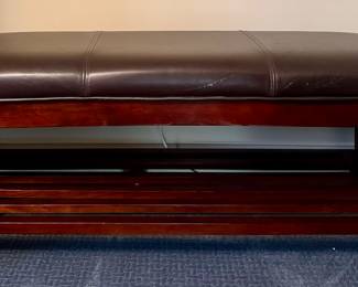 Faux Leather Bench