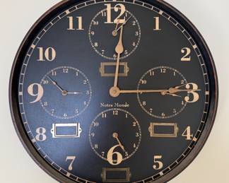 Notre Monde Wall Clock