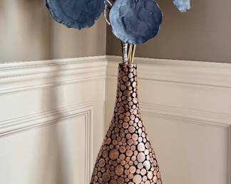 Floor Vase with Crepe Flowers