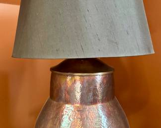 Dimpled Copper Lamp