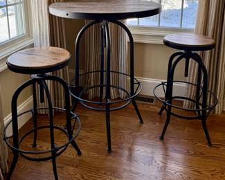 Arhaus Furniture Recycled Wood Bistro Table & Chairs