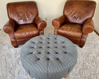 Arhaus Furniture Tufted Ottoman