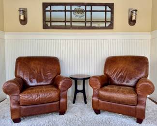 (2) Leather Armchairs