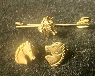 Horse Pin & Earrings