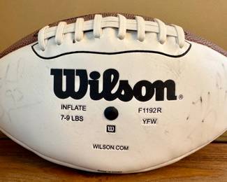 Autographed Richard Seymour & Tedy Bruschi Football