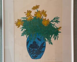 "Daisies" Lithograph, Signed Rosalind Smith