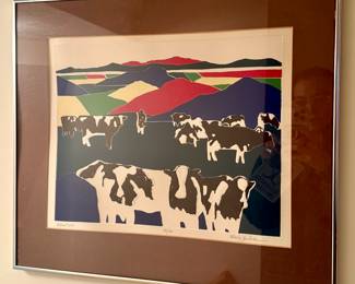 "Wylies Farm" Lithograph, Signed Woody Jackson