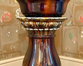 Edwin Bennett Pottery Majolica Jardiniere & Pedestal Set