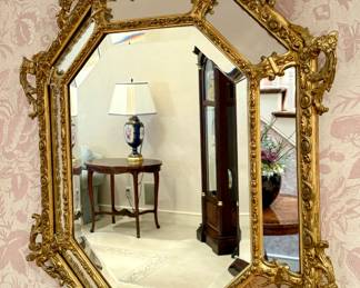 Antique French Octagonal Mirror