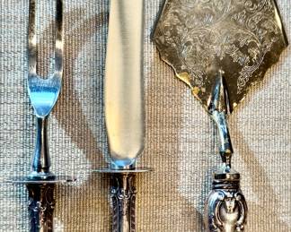 Sterling Silver Carving Set with Pie Server