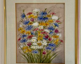 Watercolor, Signed Olga Van Damme