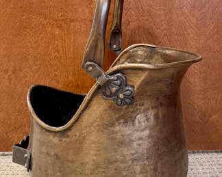 Hammered Brass Ash Bucket