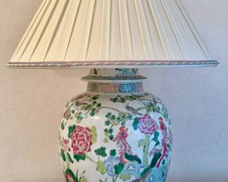 Famille Rose Ginger Jar Lamp