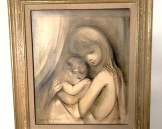 Here is a detailed look at yet another framed painting.