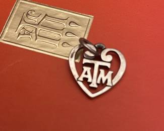 small sterling texas A&M charm 