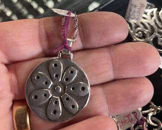  VERY OLD DESIGN  WAS A BROOCH MADE INTO A PENDANT   FABULOUS PIECE 