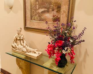 FOYER GLASS TOP TABLE