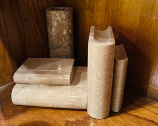 MARBLE BOOK ENDS