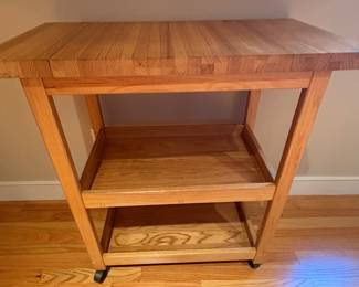 wheeled butcher block
