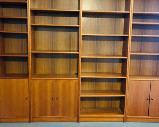 Four individual bookcases