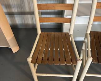 Ladder back chair with slat seat (we have 4)