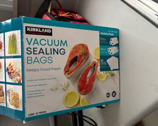 Large full open box Kirkland vacuum sealing bags